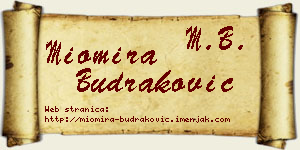 Miomira Budraković vizit kartica